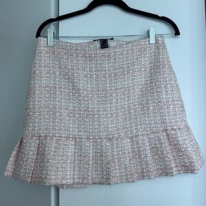 Forever 21 Pink Sequin Tweed Skirt